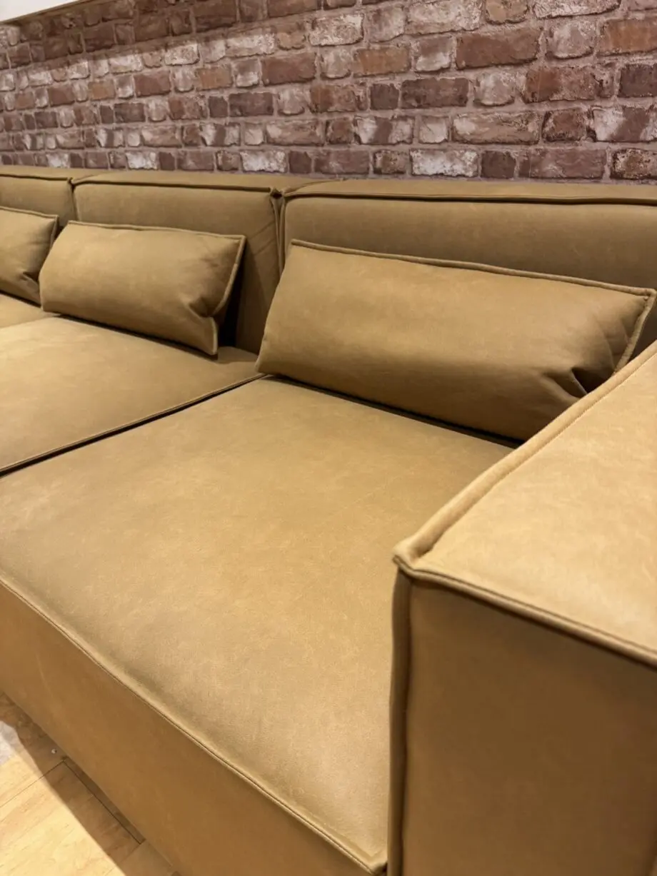 Faux leather modular sofa