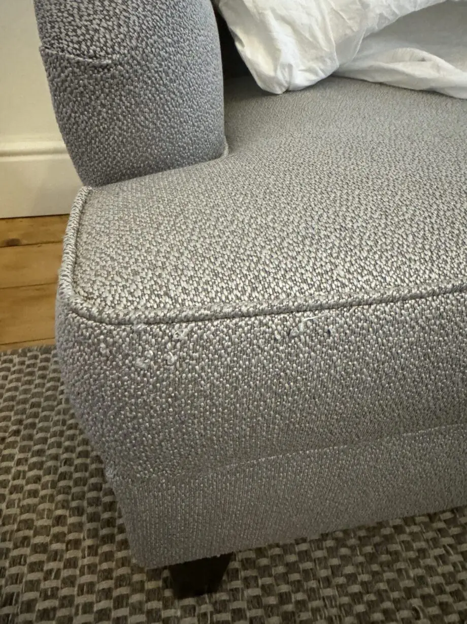 High-back French Louis-style two-seater sofa
