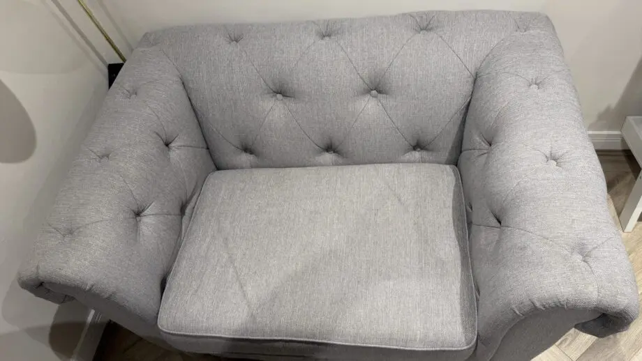 DFS Belair Chesterfield Sofa 3 piece Set in Grey