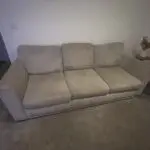 Grey 3 seater corded sofa