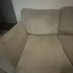 Grey 3 seater corded sofa