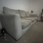 Grey 3 seater corded sofa