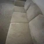 Grey 3 seater corded sofa