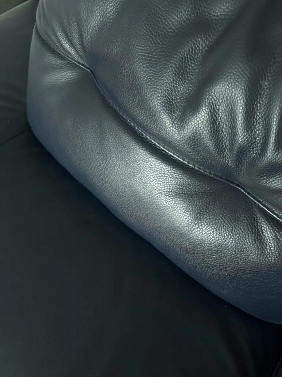 Fishpools Navy Italian Leather Corner Sofa