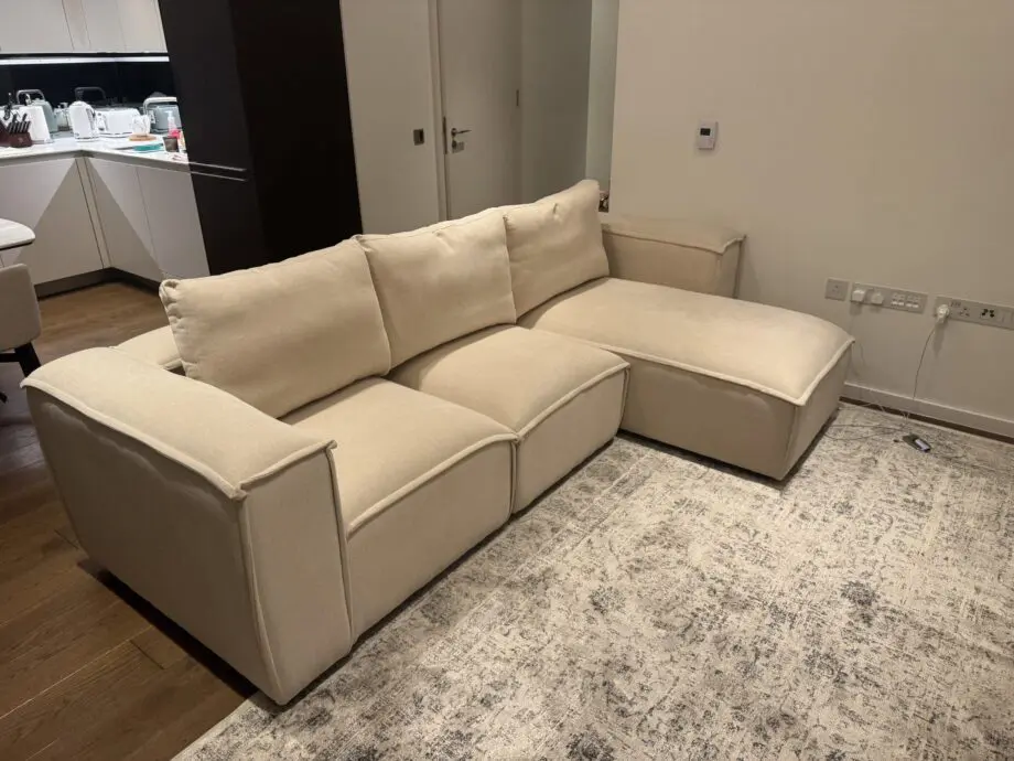3 seater left chaise sofa