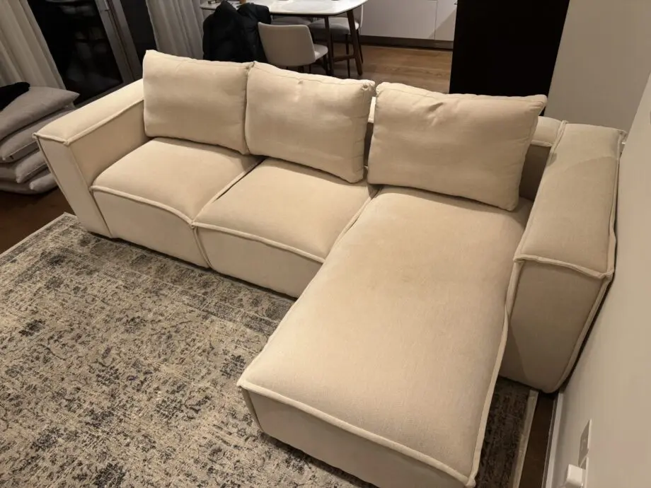 3 seater left chaise sofa