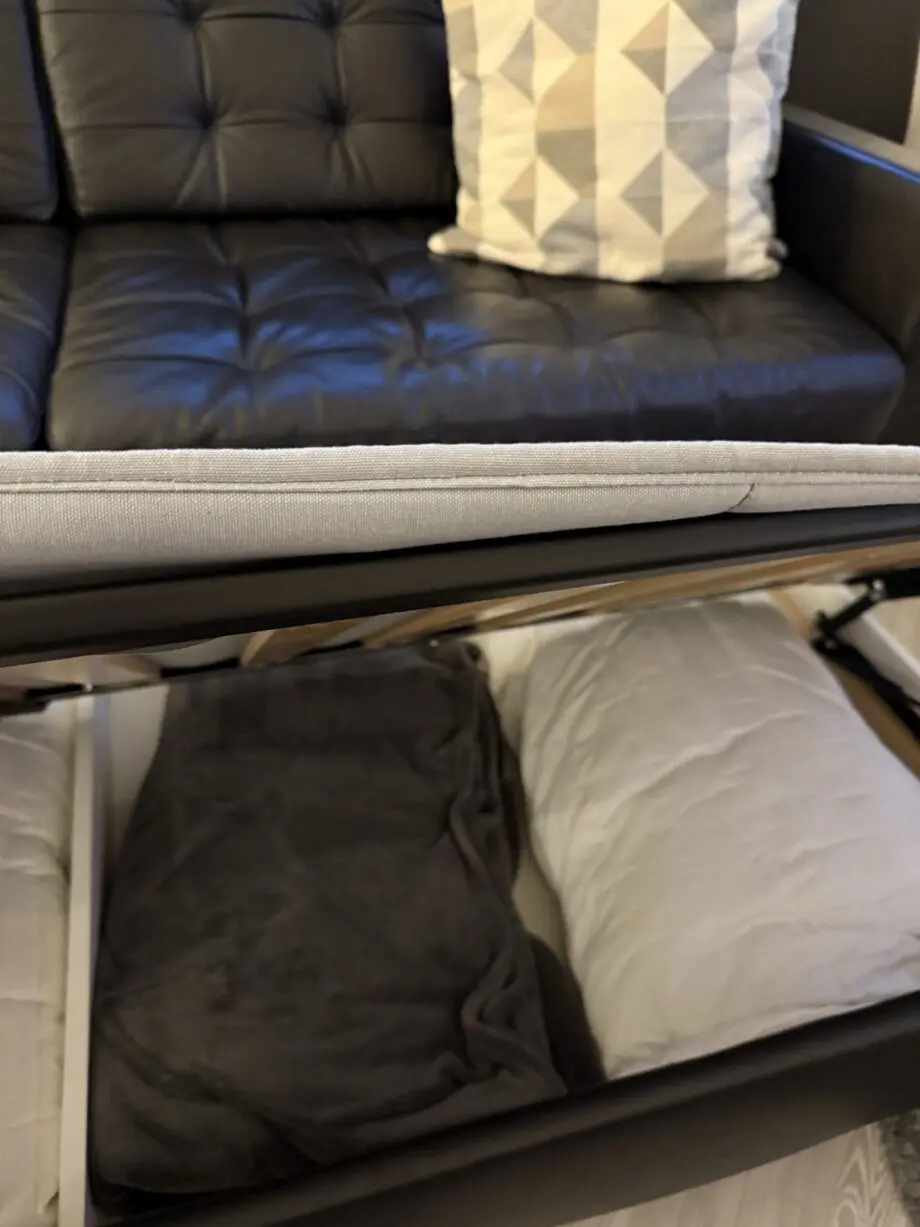 Ikea Black Leather Couch