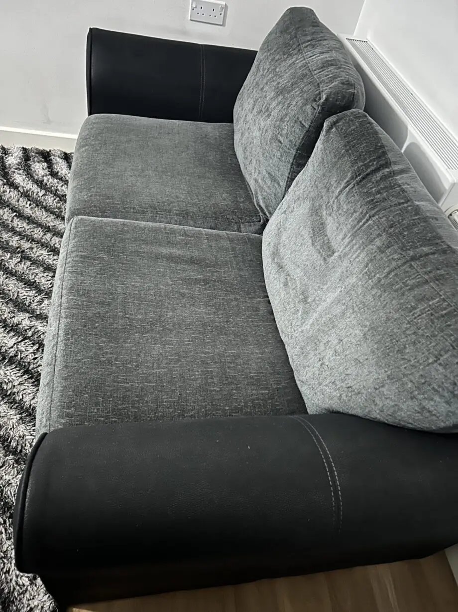 DFS Grey and Black 3 seater sofa