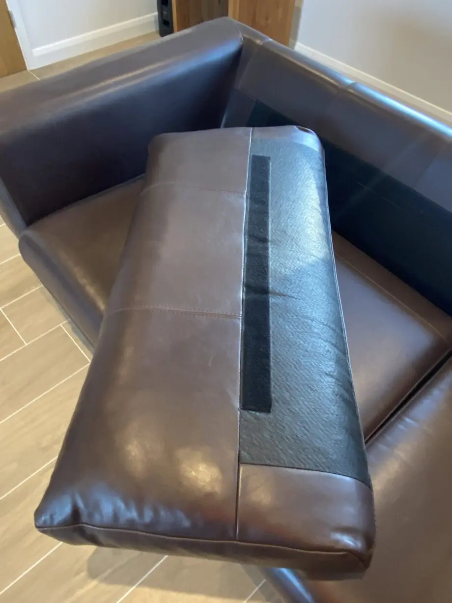 BoConcept Fargo design four seater brown leather sofa’s two for sale