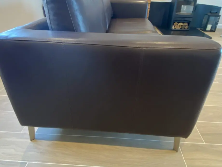 BoConcept Fargo design four seater brown leather sofa’s two for sale