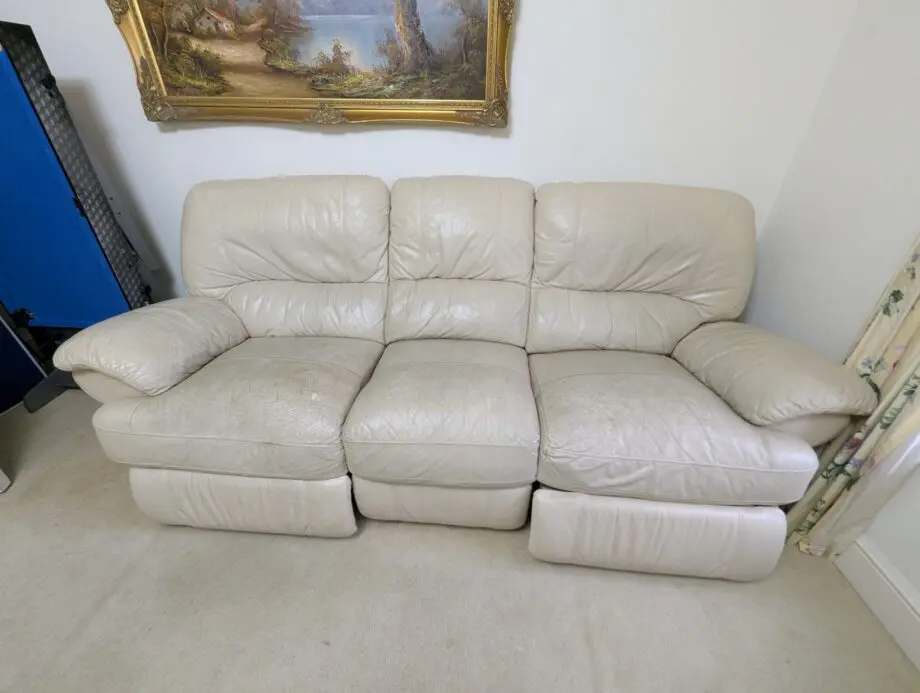 5 seator leather recliner sofa