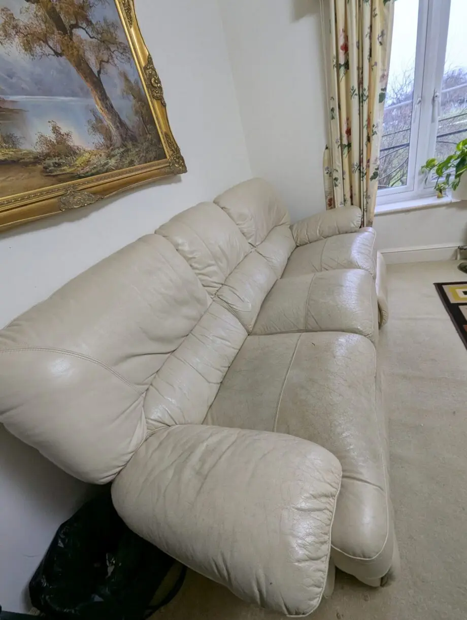 5 seator leather recliner sofa