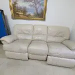 5 seator leather recliner sofa