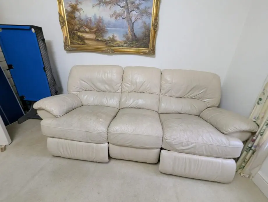 5 seator leather recliner sofa