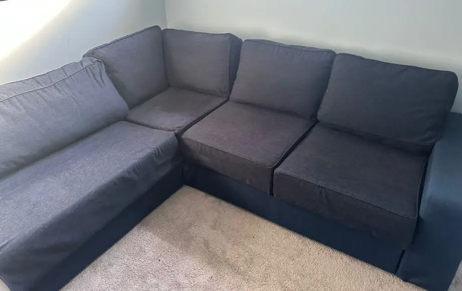 Navy Blue Nabru Corner Double Sofa Bed