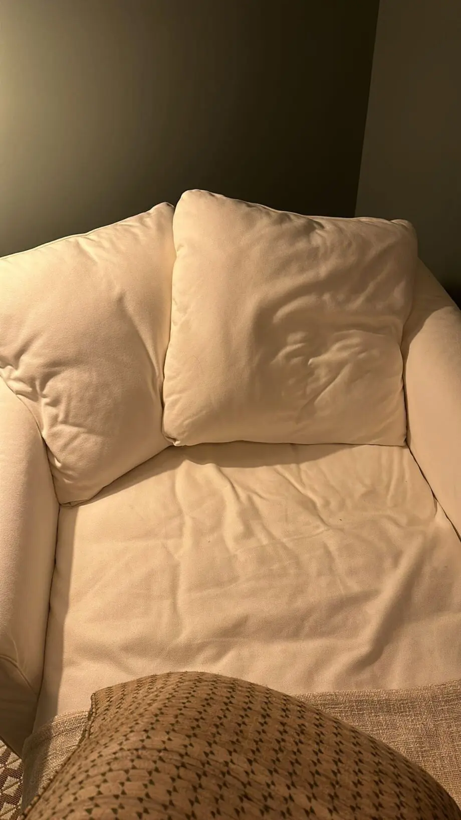 Ikea cream ottoman chaise sofa