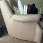 Pink leather armchair