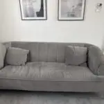 3 seater and 2 seater, velvet light grey. Brand name Danetti