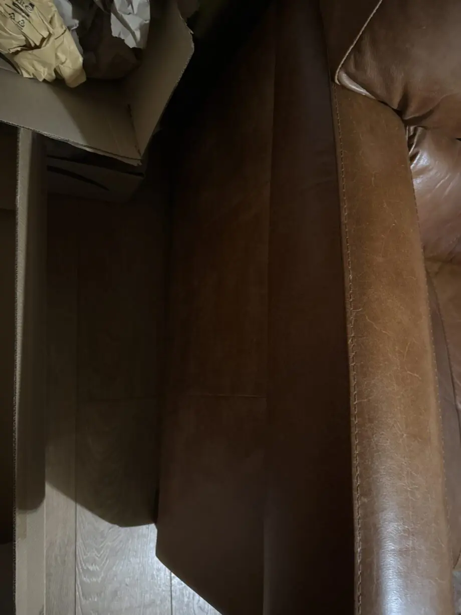 Two seater sofa, tan, italian leather