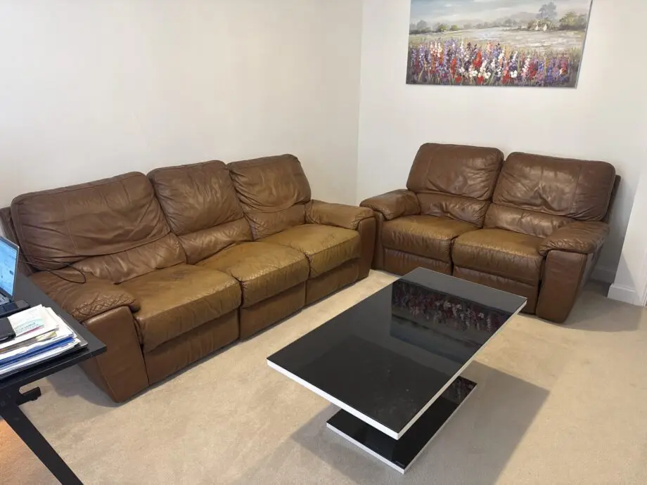 Brown leather Sofa