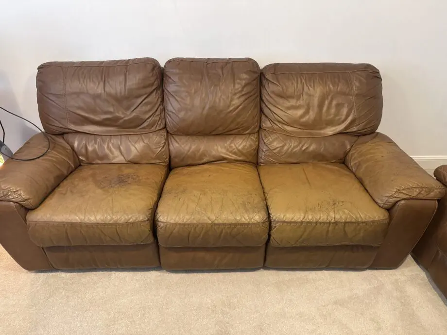 Brown leather Sofa