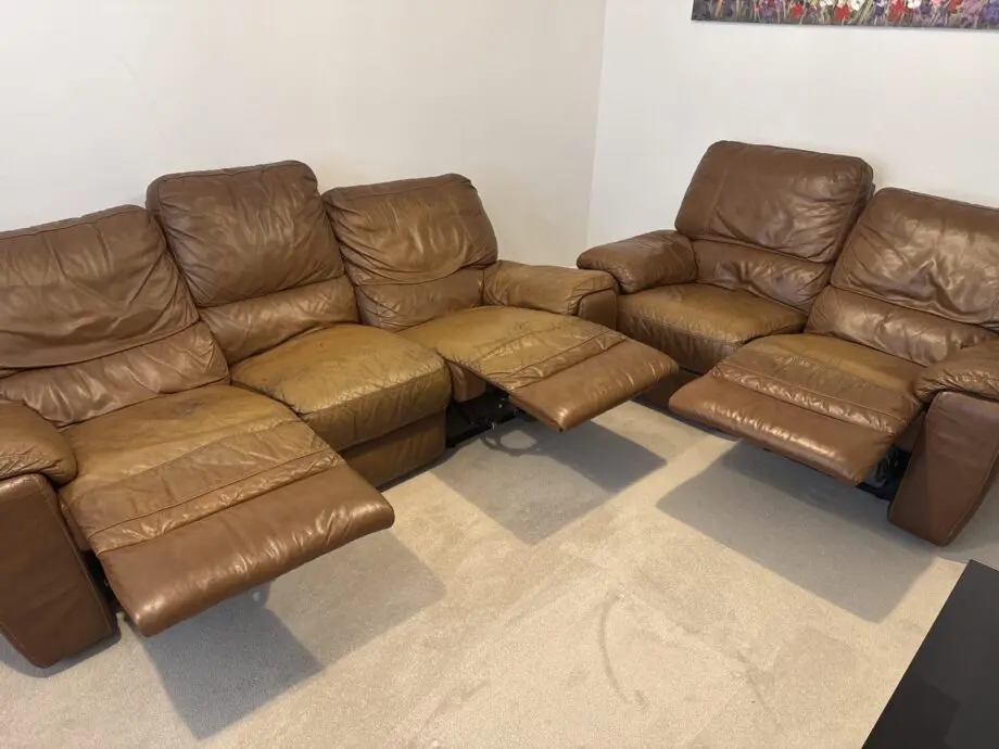 Brown leather Sofa