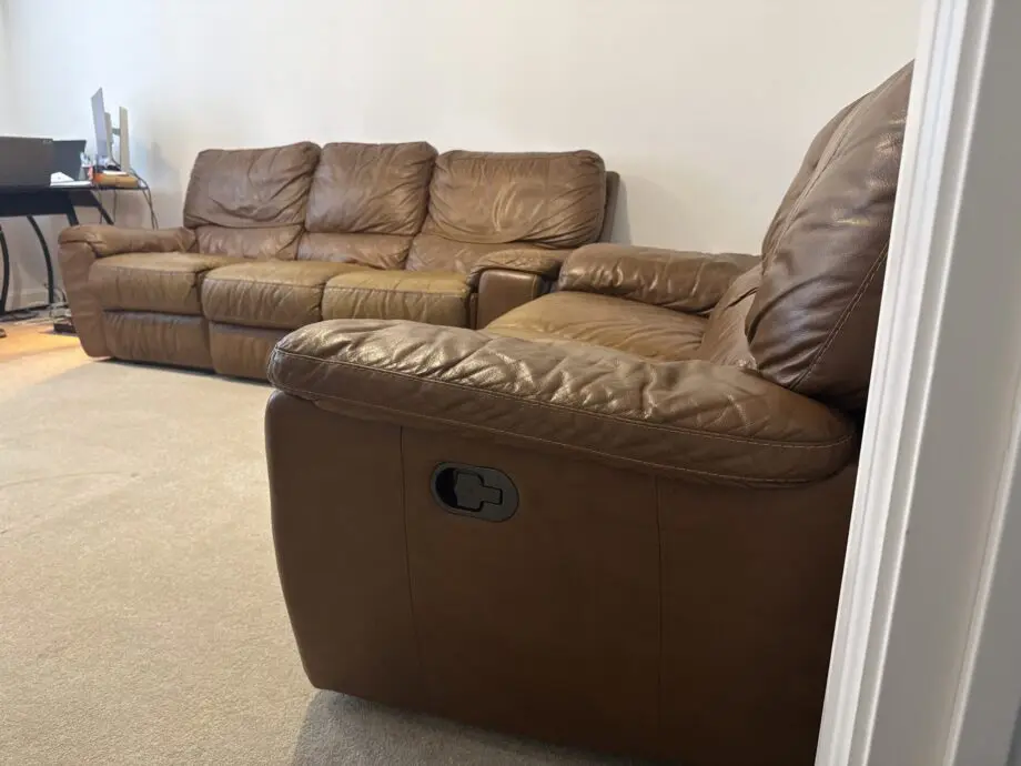 Brown leather Sofa