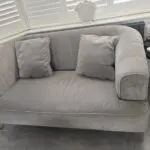 3 seater and 2 seater, velvet light grey. Brand name Danetti