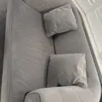 3 seater and 2 seater, velvet light grey. Brand name Danetti