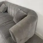 3 seater and 2 seater, velvet light grey. Brand name Danetti