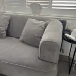3 seater and 2 seater, velvet light grey. Brand name Danetti