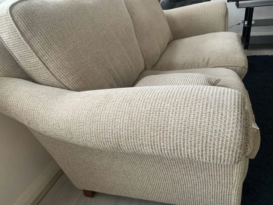 Furniture Sofa . 2 seater and one seater together . Good condition. Beige colour or sandal .