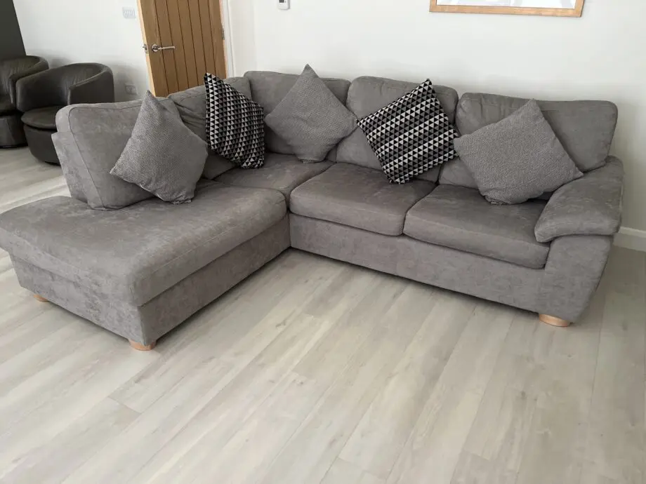 John Lewis Camden 5+ Seater LHF Corner End Chaise Unit in Chenille Grey