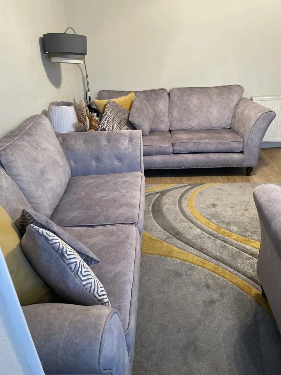 3 Grey 3 seater sofas