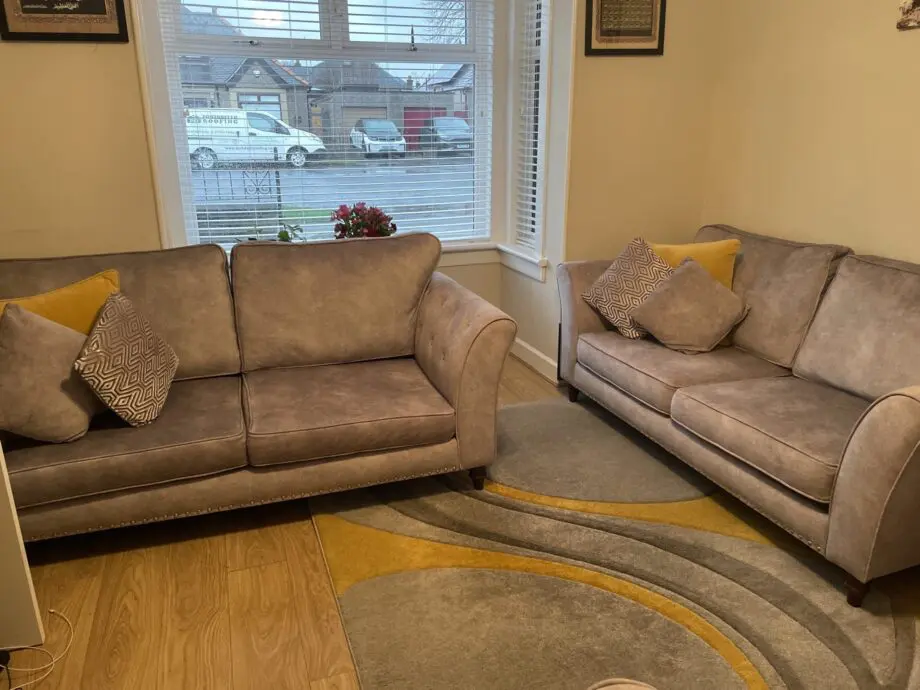 3 Grey 3 seater sofas