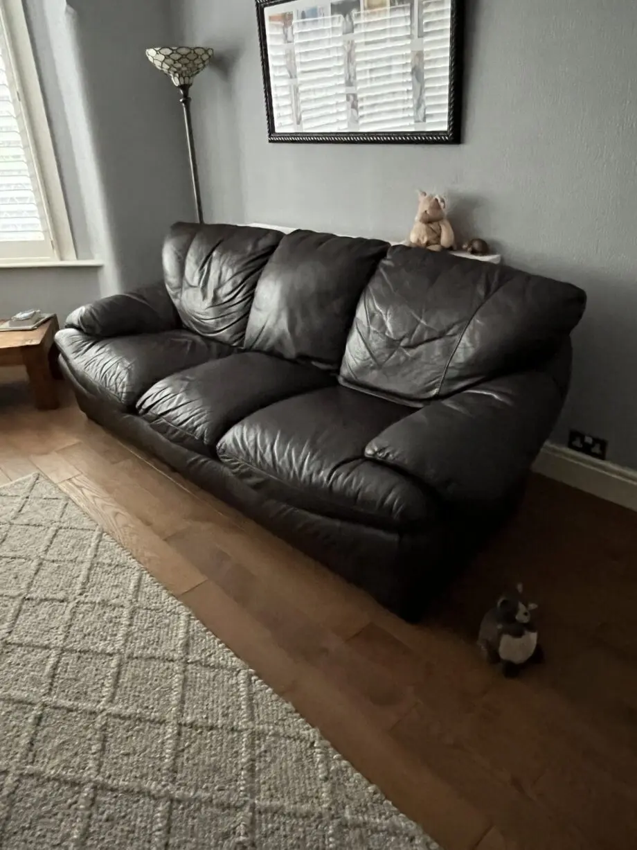 world of leather..... brown leather 3 seater , plus single seater