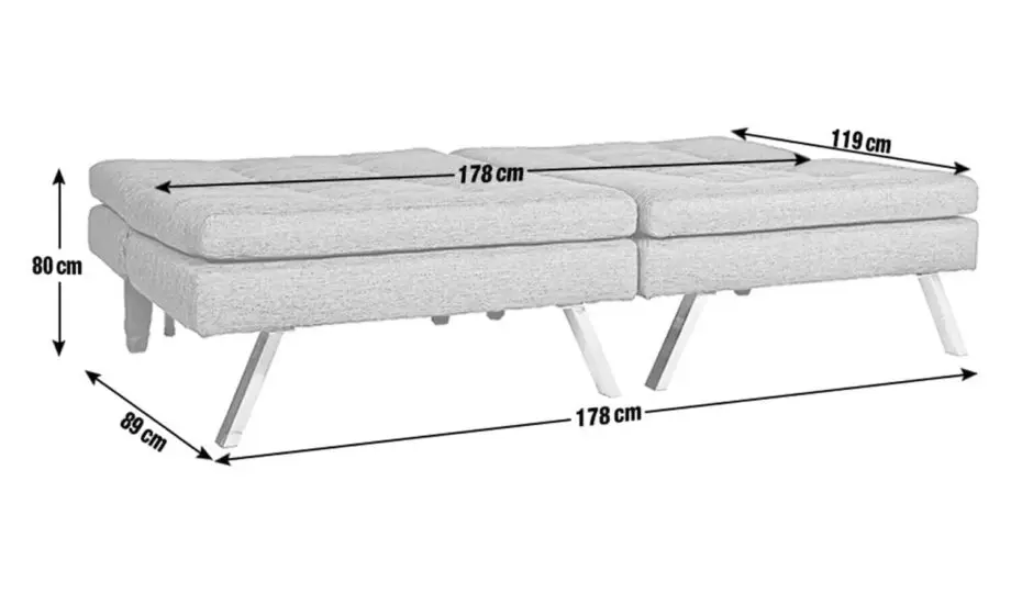 Habitat Duo 2 Seater Clic Clac Sofa Bed