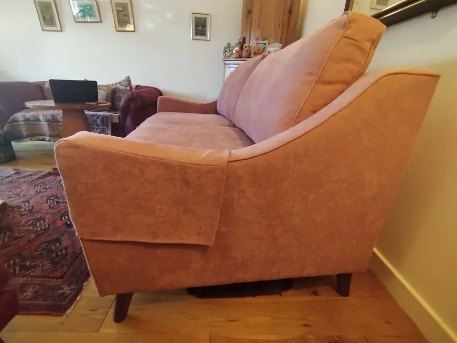 Darlings of Chelsea Weymouth 3 seater sofa sofa bed, dusty rose chenille