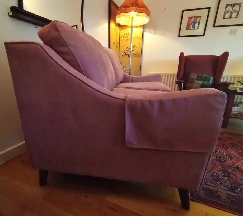 Darlings of Chelsea Weymouth 3 seater sofa sofa bed, dusty rose chenille