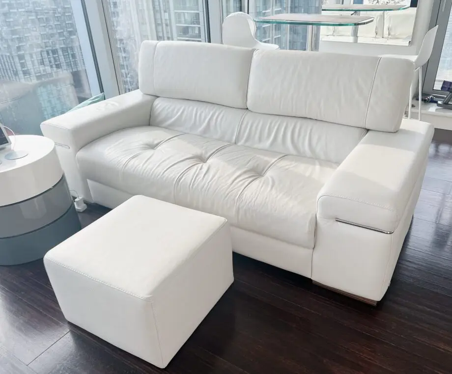 Natuzzi AVANA Loveseat 2570 Sofa + BRACQUE Ottoman – Designer Set