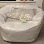Large greyson swivel chair in light grey