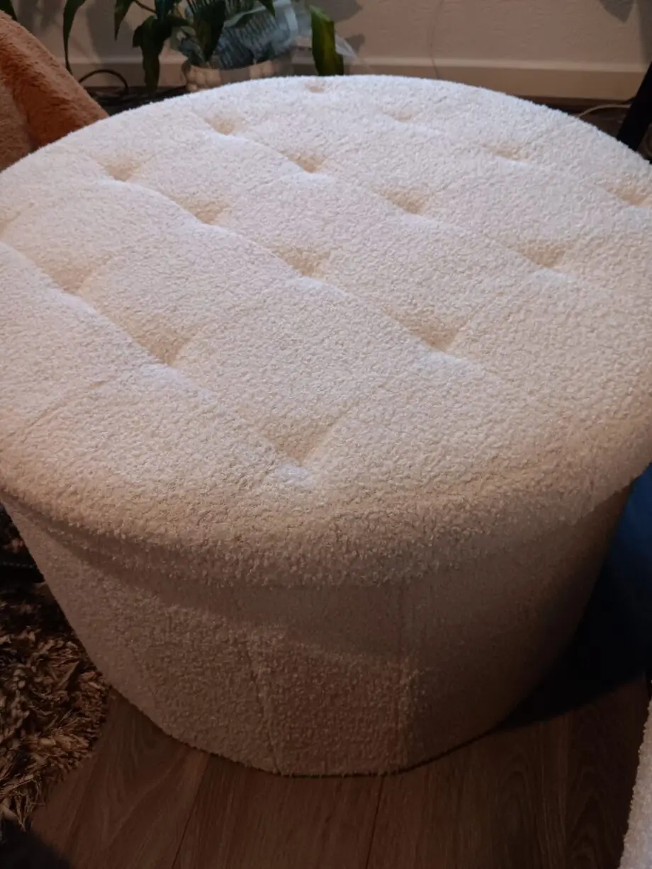 Boulce dunelm chair and matching ottoman