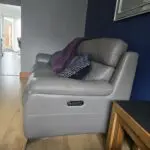 Gorgeous world of leather, elephant grey sofas