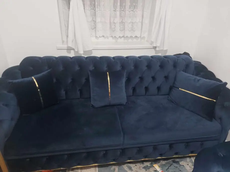Blue woth gold design