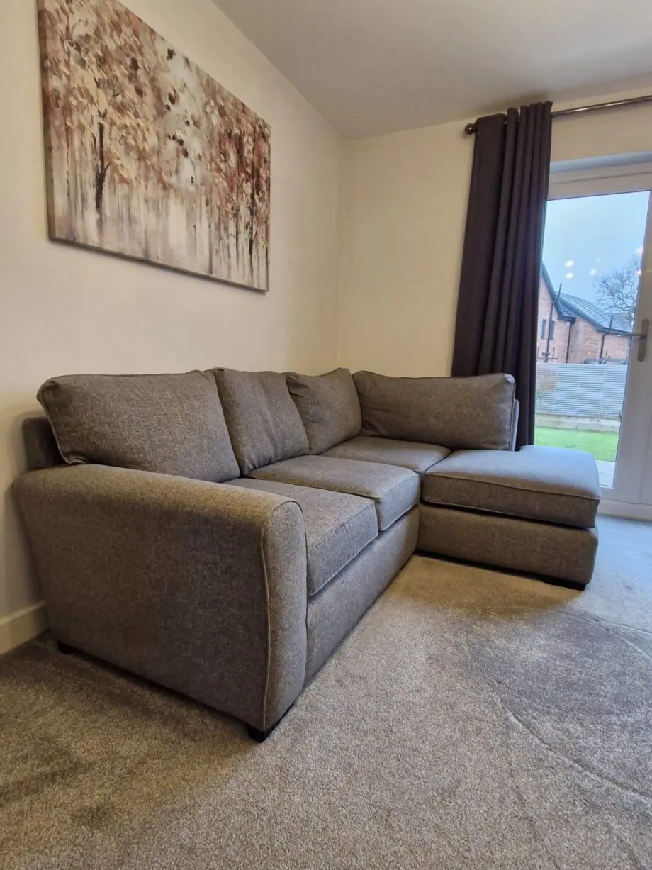 Next, Michagen, Grey, right hand chase, corner sofa.
