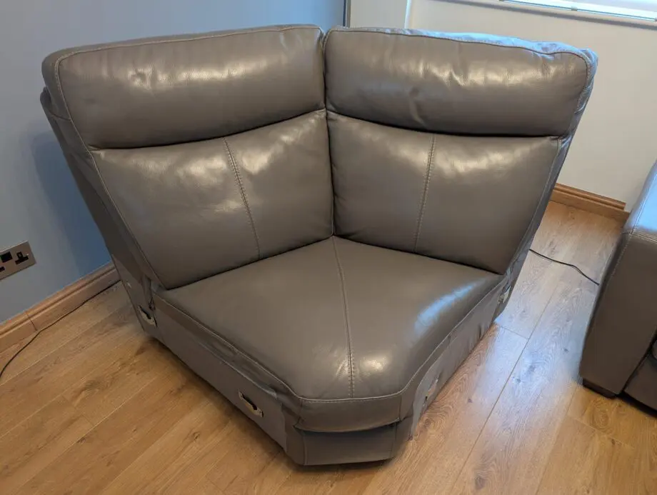 Furniture Village Compact Collection Grey Modular Power Recliner Corner Sofa and Armchair