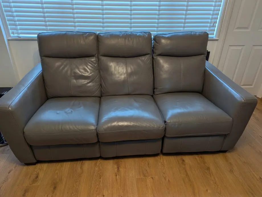 Furniture Village Compact Collection Grey Modular Power Recliner Corner Sofa and Armchair