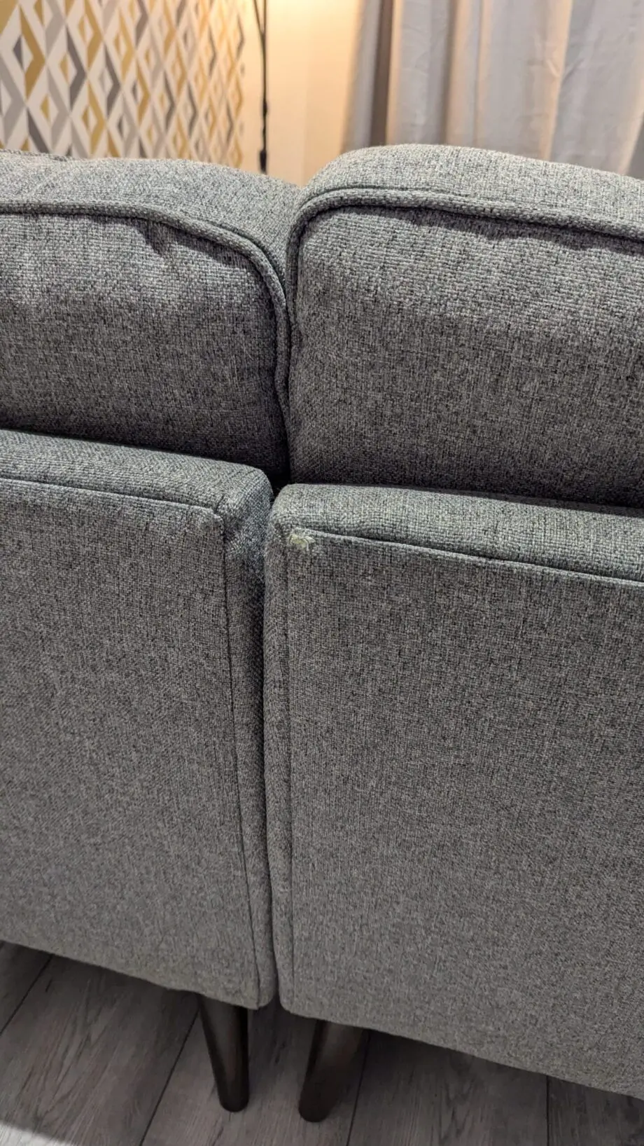 French Connection Grey Corner Sofa
