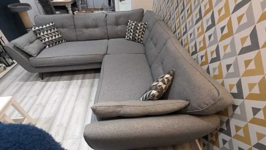 French Connection Grey Corner Sofa