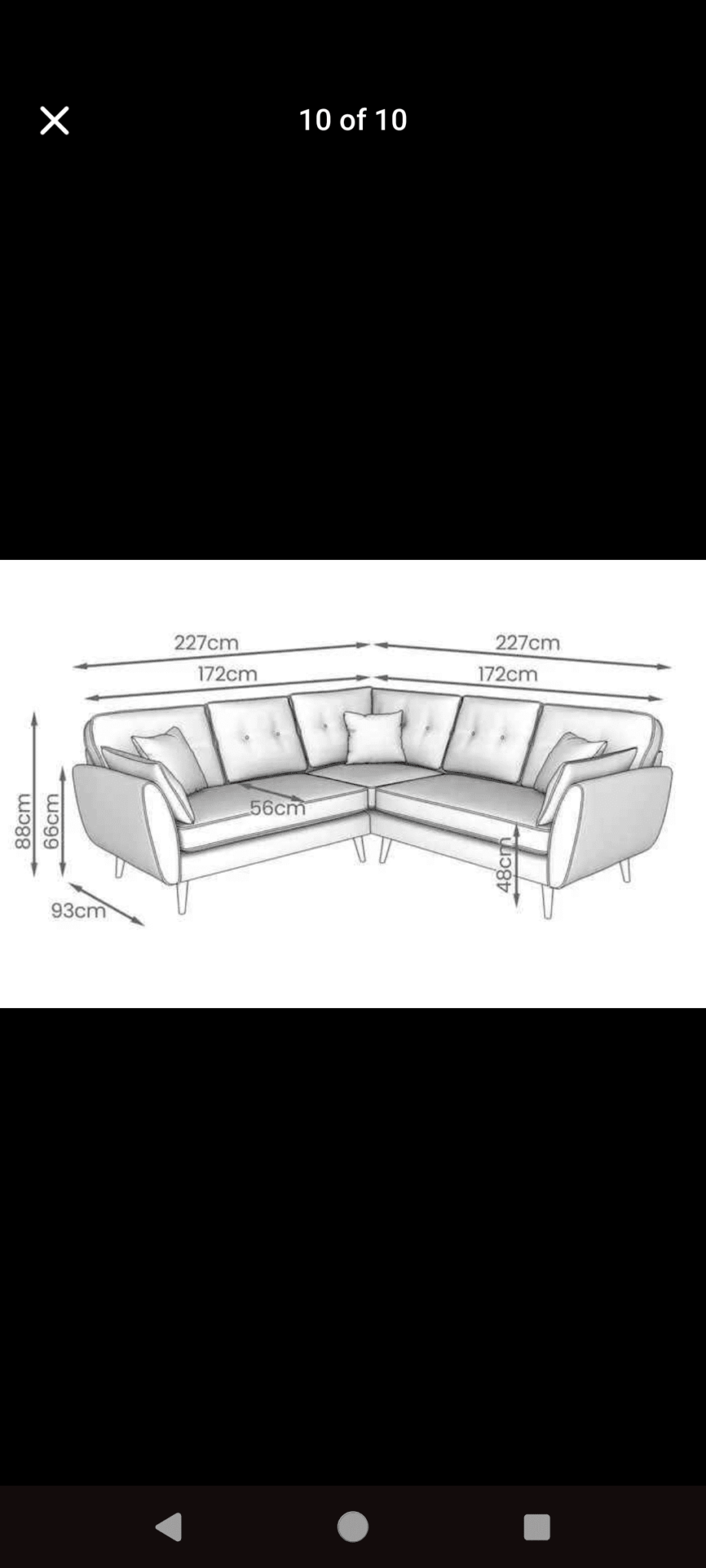 French Connection Grey Corner Sofa